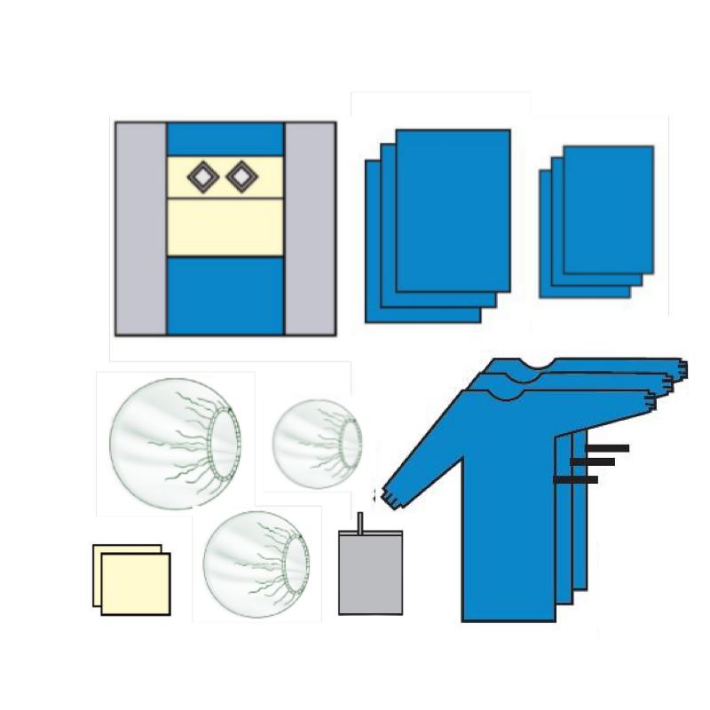 Комплект одягу та покриття операційного для коронарографії, стерильний, одноразового використання,ТМ «АХІЛЛ»